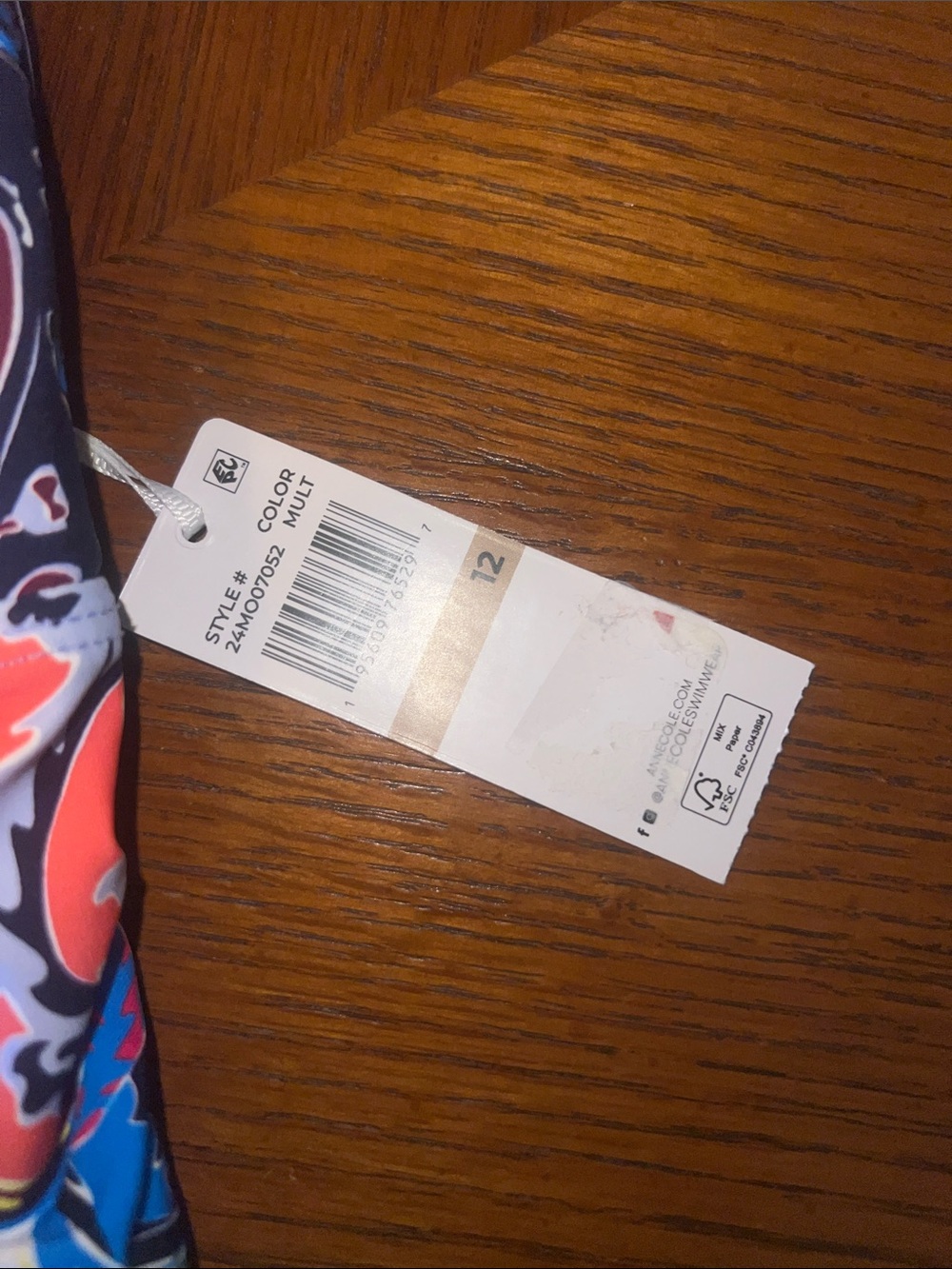 Vibrant Multicolor Paisley One-Piece Swimsuit size 12 B33 - Picture 6 of 9